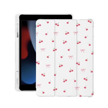 Cherry Bow iPad Case With Apple Pencil Holder for iPad