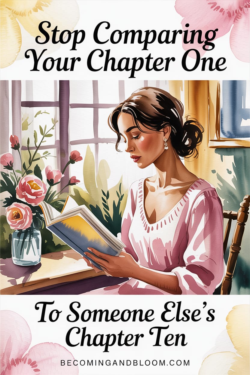 Stop Comparing Your Chapter One to someone else's chapter ten | BecomingandBloom.com