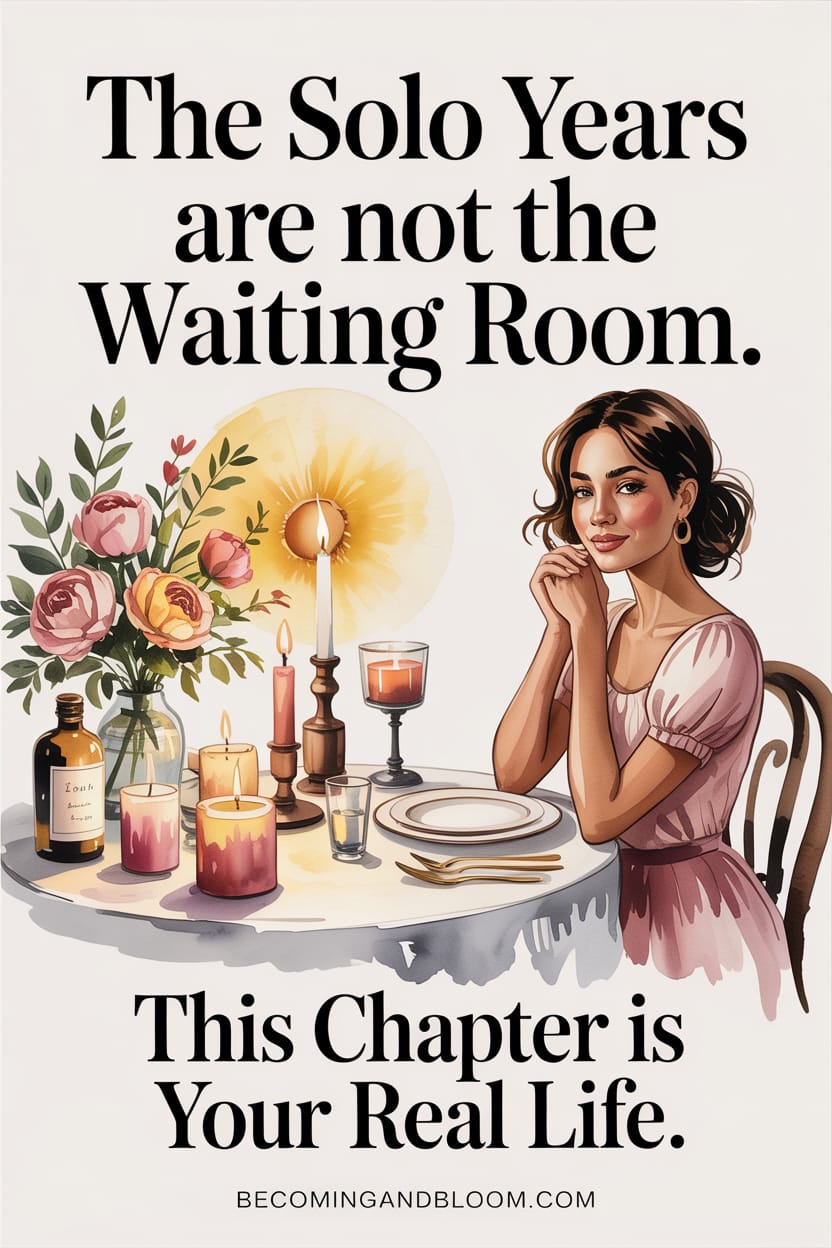 The Solo Years Are Not the Waiting Room — This chapter is your real life | BecomingandBloom.com